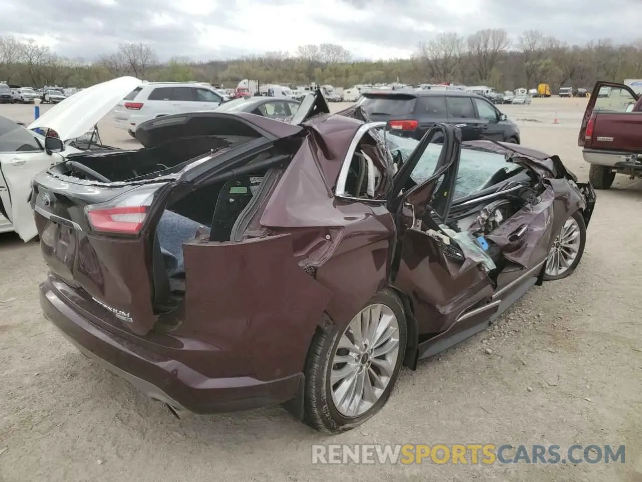 3 fotografías del automóvil dañado 2FMPK4K93LBA11617 FORD EDGE 2020