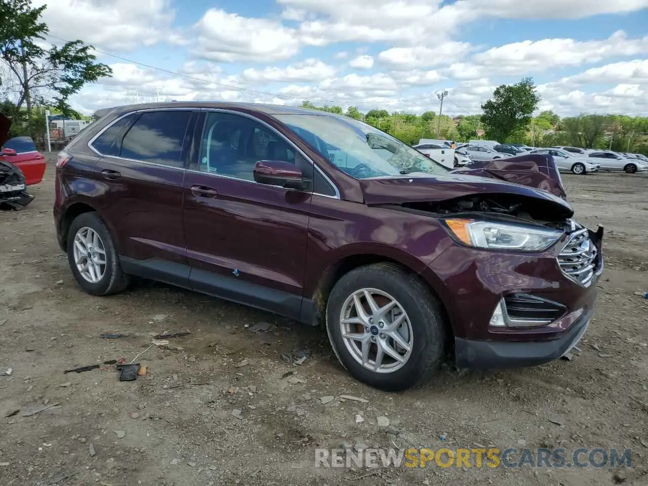 4 fotografías del automóvil dañado 2FMPK3J94MBA07315 FORD EDGE 2021