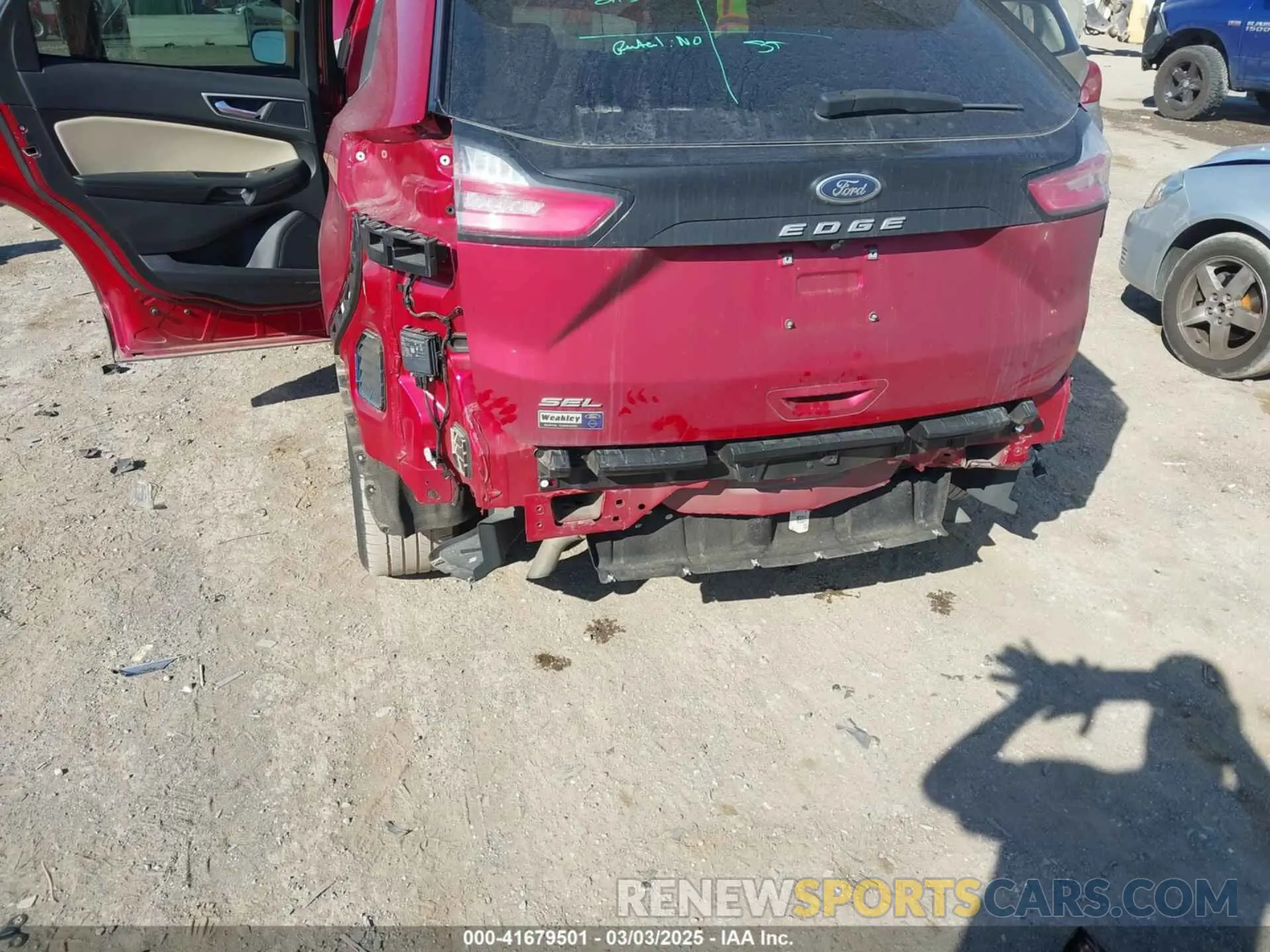 6 fotografías del automóvil dañado 2FMPK3J97MBA08961 FORD EDGE 2021