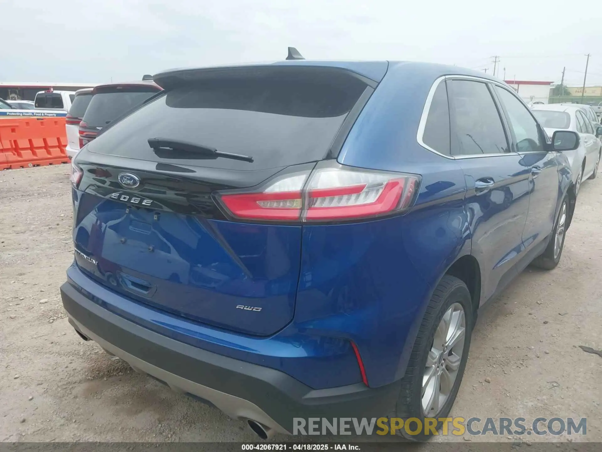 4 fotografías del automóvil dañado 2FMPK4K93NBA94971 FORD EDGE 2022