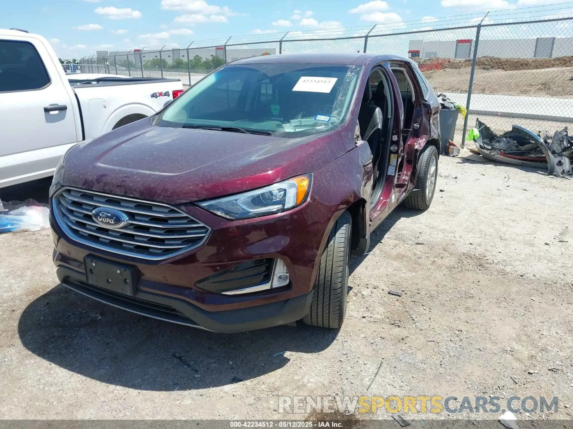 2 fotografías del automóvil dañado 2FMPK4K98NBA31512 FORD EDGE 2022