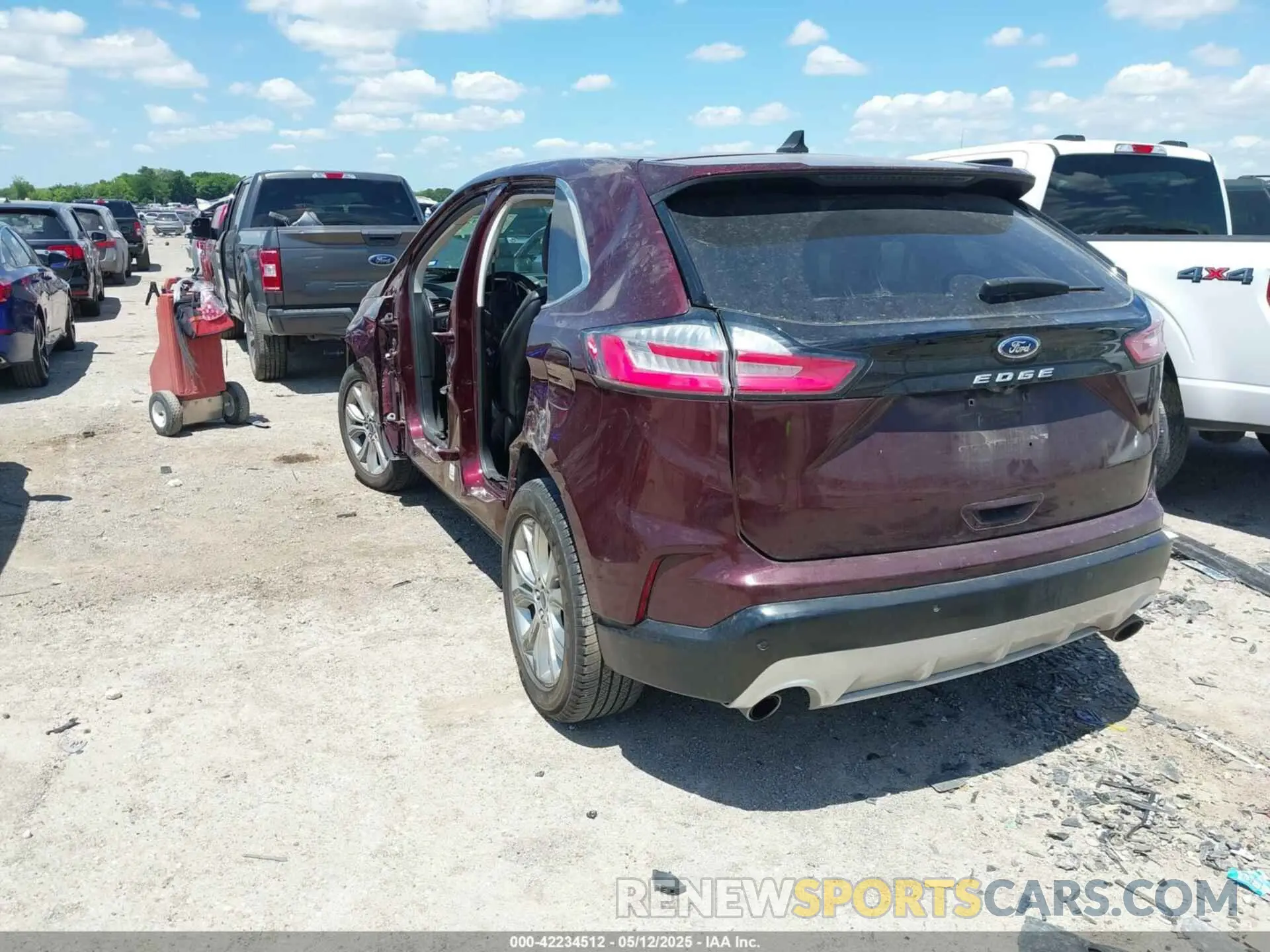 3 fotografías del automóvil dañado 2FMPK4K98NBA31512 FORD EDGE 2022
