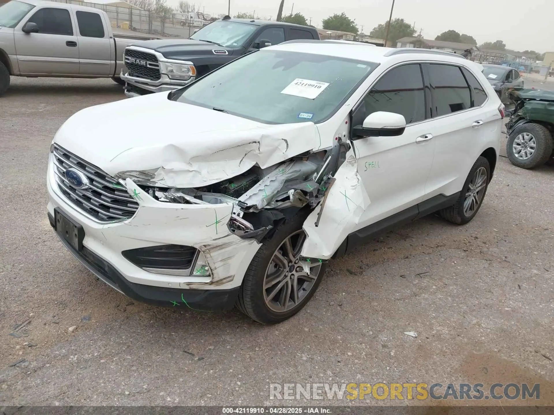 2 fotografías del automóvil dañado 2FMPK4K9XNBA79206 FORD EDGE 2022