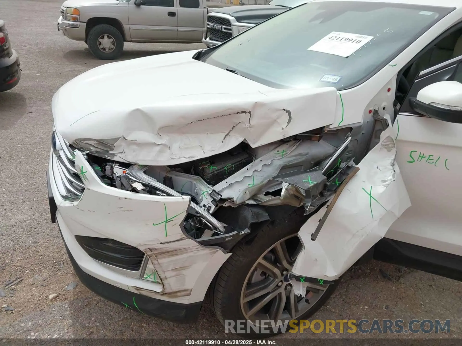 6 fotografías del automóvil dañado 2FMPK4K9XNBA79206 FORD EDGE 2022