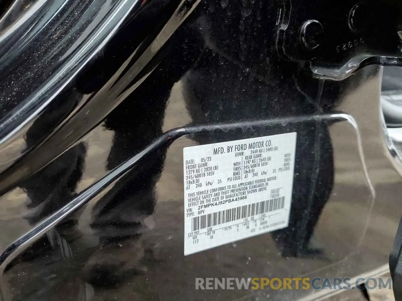 13 fotografías del automóvil dañado 2FMPK4J92PBA43966 FORD EDGE 2023