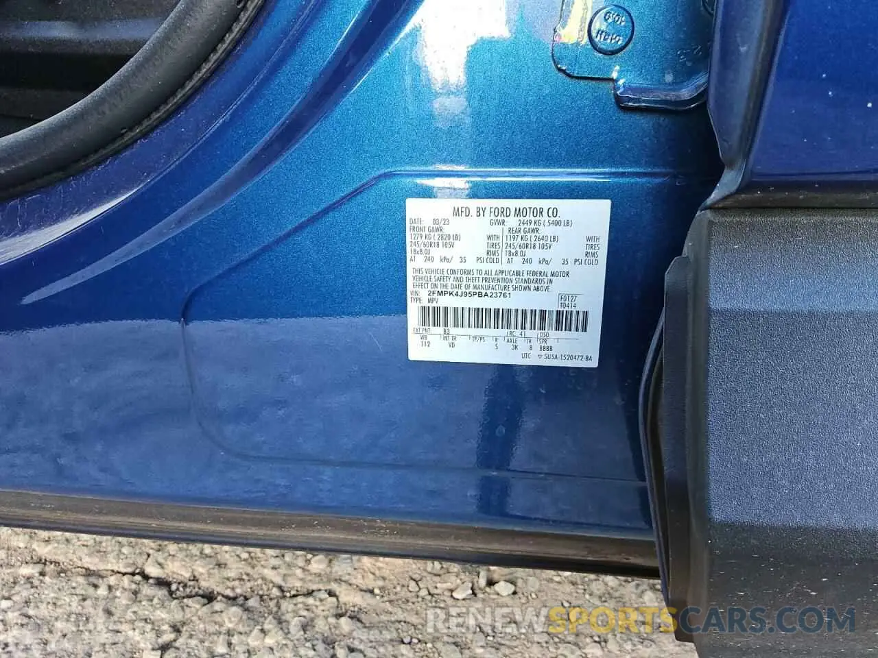 13 fotografías del automóvil dañado 2FMPK4J95PBA23761 FORD EDGE 2023