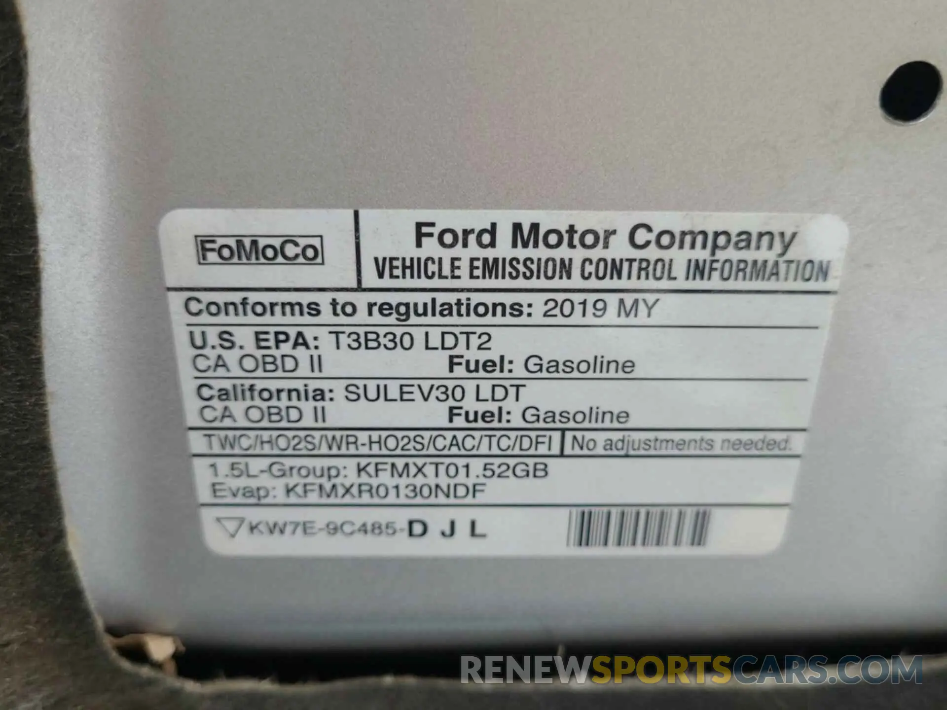 1 fotografías del automóvil dañado 1FMCU9HD4KUC07849 FORD ESCAPE 2019