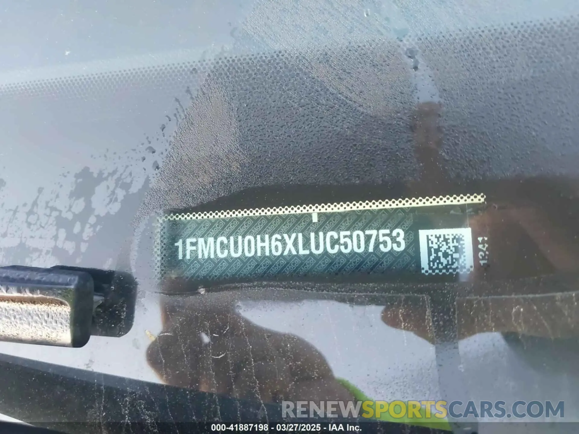 9 fotografías del automóvil dañado 1FMCU0H6XLUC50753 FORD ESCAPE 2020