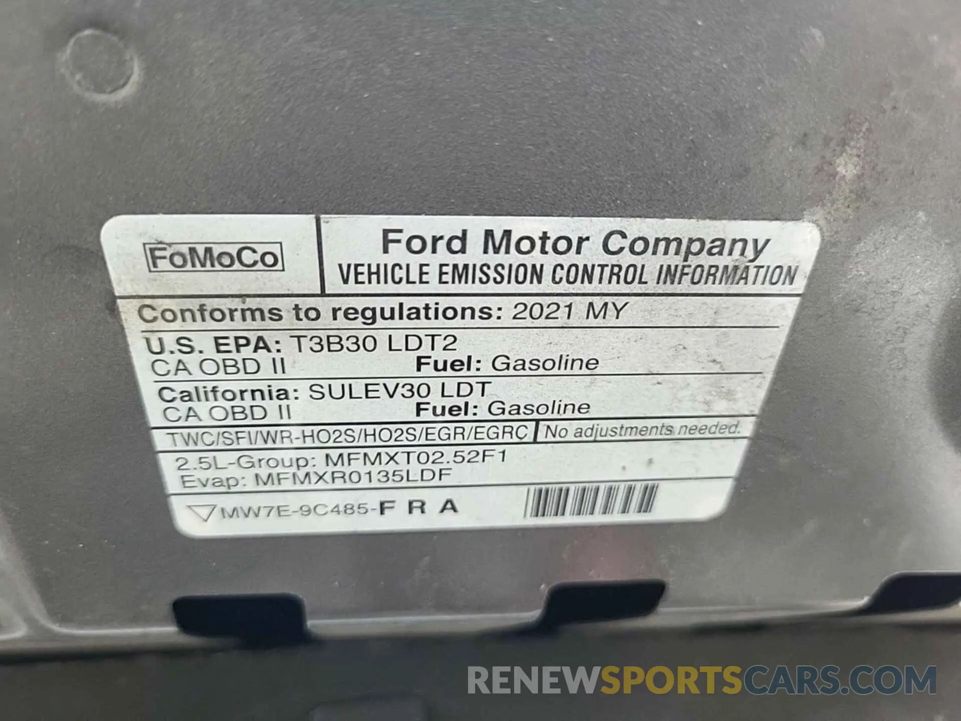 20 fotografías del automóvil dañado 1FMCU0BZ7MUB07411 FORD ESCAPE 2021