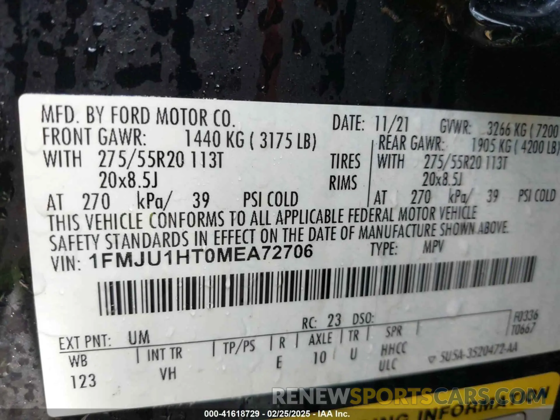 9 fotografías del automóvil dañado 1FMJU1HT0MEA72706 FORD EXPEDITION 2021