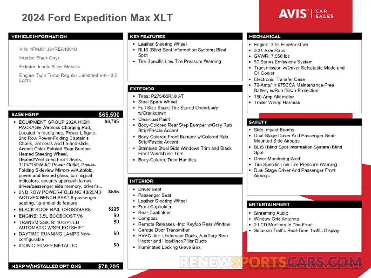 13 fotografías del automóvil dañado 1FMJK1J81REA10010 FORD EXPEDITION 2024