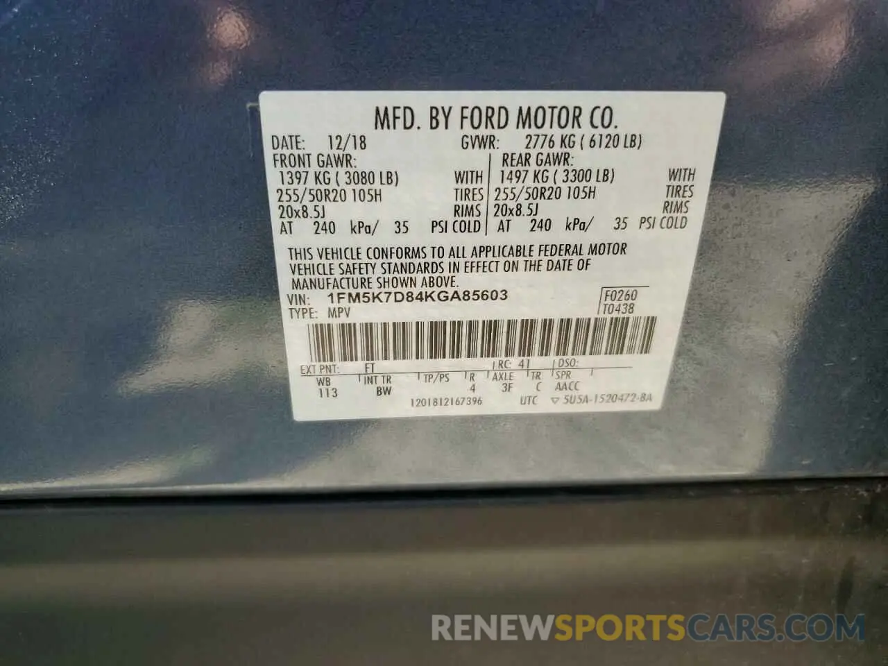 13 fotografías del automóvil dañado 1FM5K7D84KGA85603 FORD EXPLORER 2019