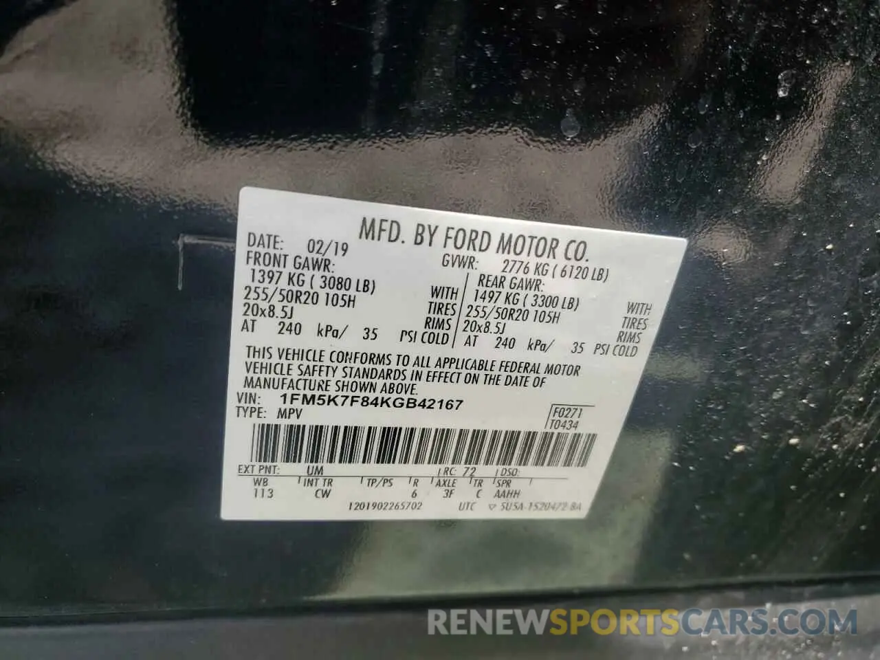 14 fotografías del automóvil dañado 1FM5K7F84KGB42167 FORD EXPLORER 2019