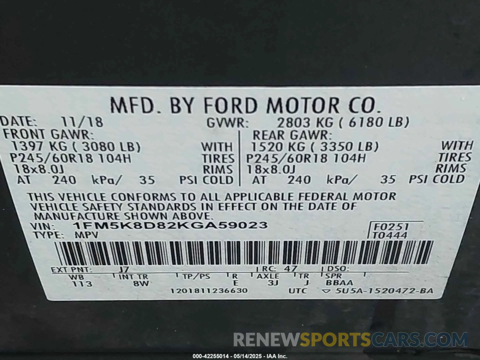 9 fotografías del automóvil dañado 1FM5K8D82KGA59023 FORD EXPLORER 2019