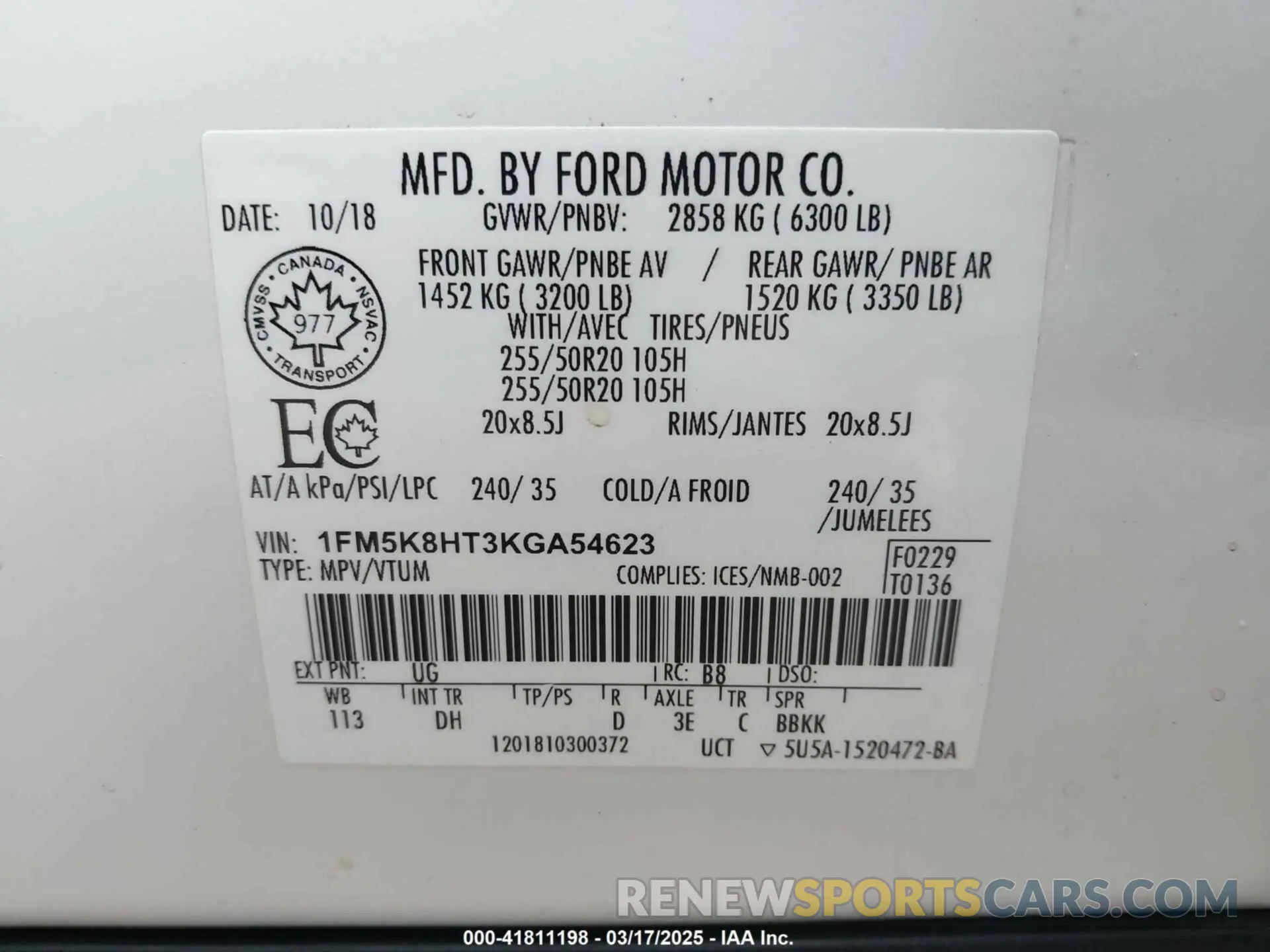 9 fotografías del automóvil dañado 1FM5K8HT3KGA54623 FORD EXPLORER 2019