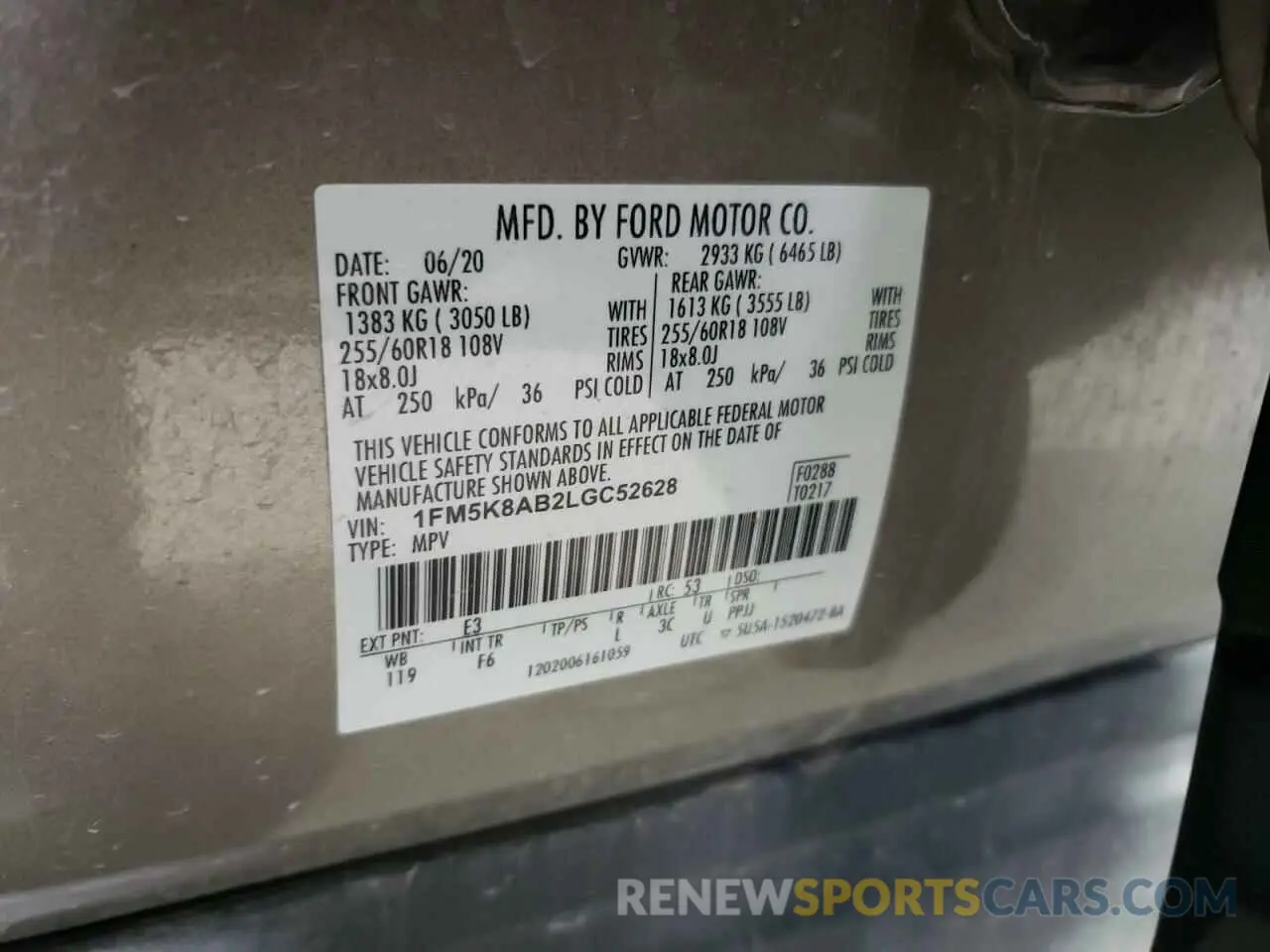 14 fotografías del automóvil dañado 1FM5K8AB2LGC52628 FORD EXPLORER 2020