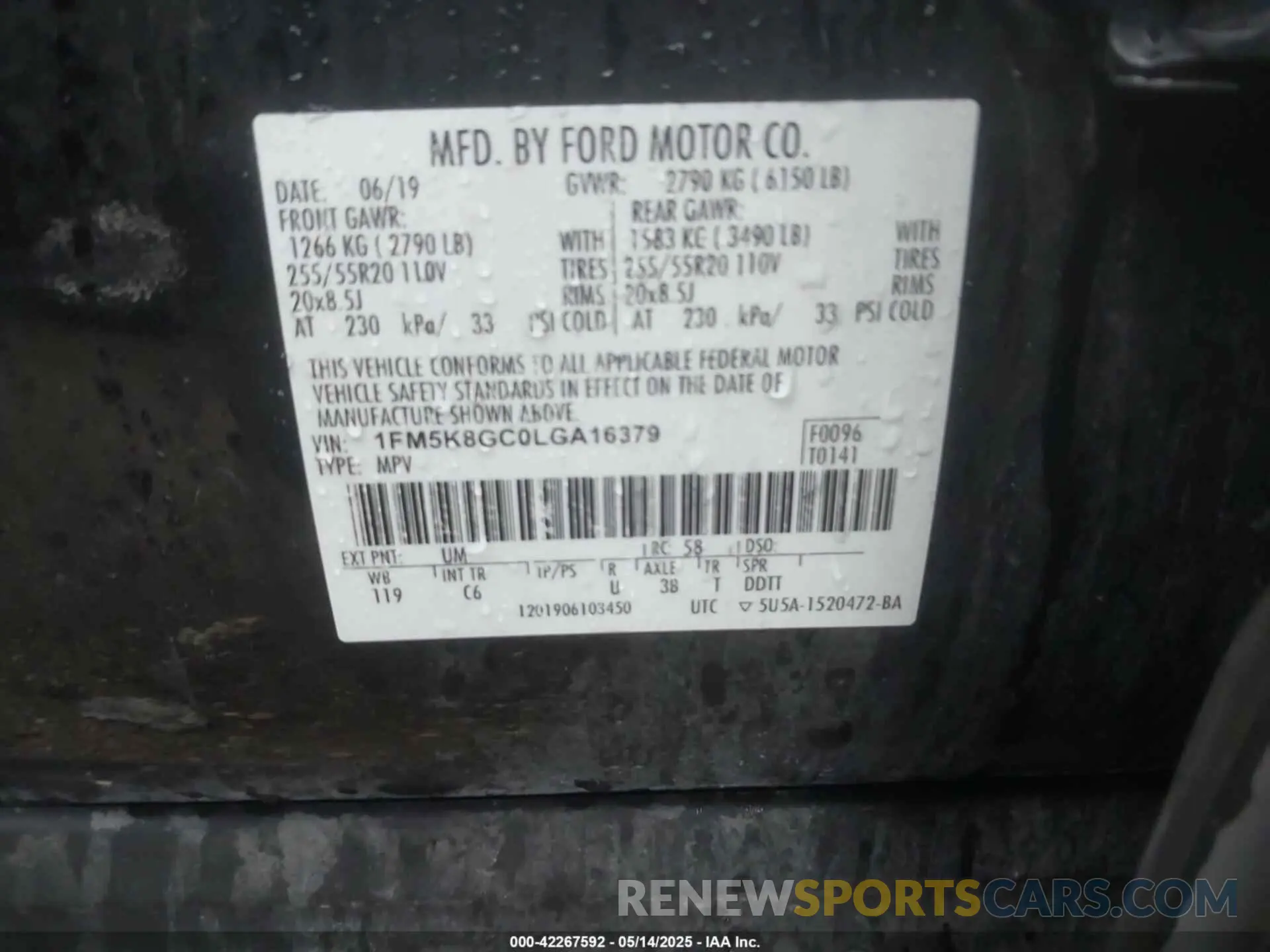 9 fotografías del automóvil dañado 1FM5K8GC0LGA16379 FORD EXPLORER 2020