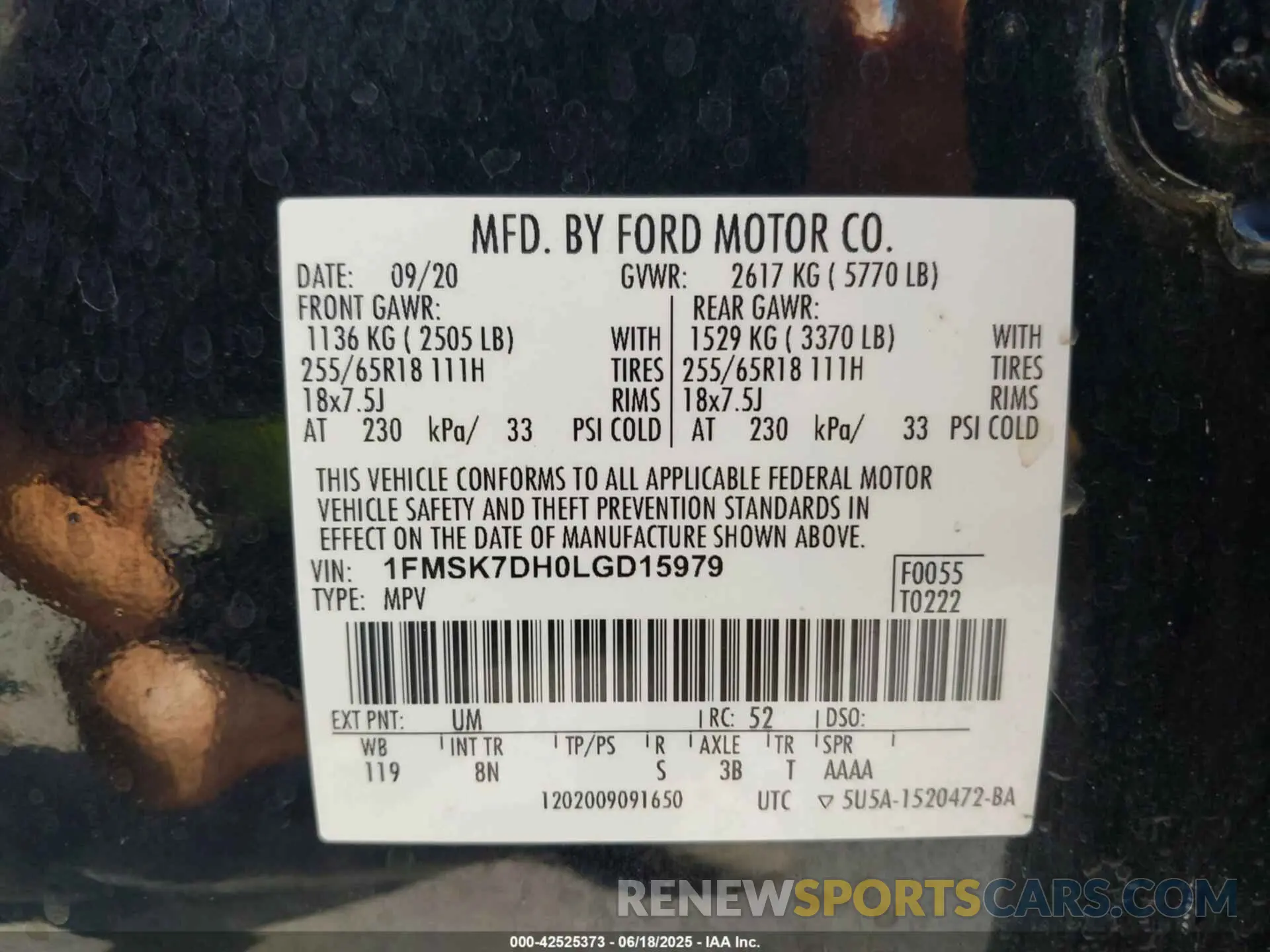 9 fotografías del automóvil dañado 1FMSK7DH0LGD15979 FORD EXPLORER 2020