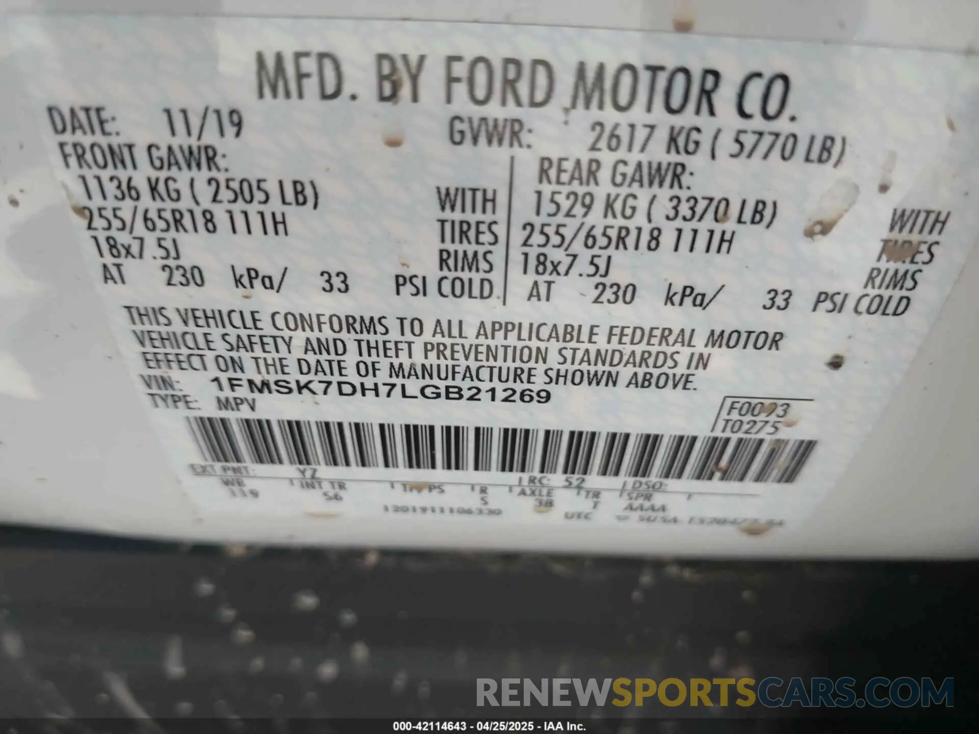 9 fotografías del automóvil dañado 1FMSK7DH7LGB21269 FORD EXPLORER 2020