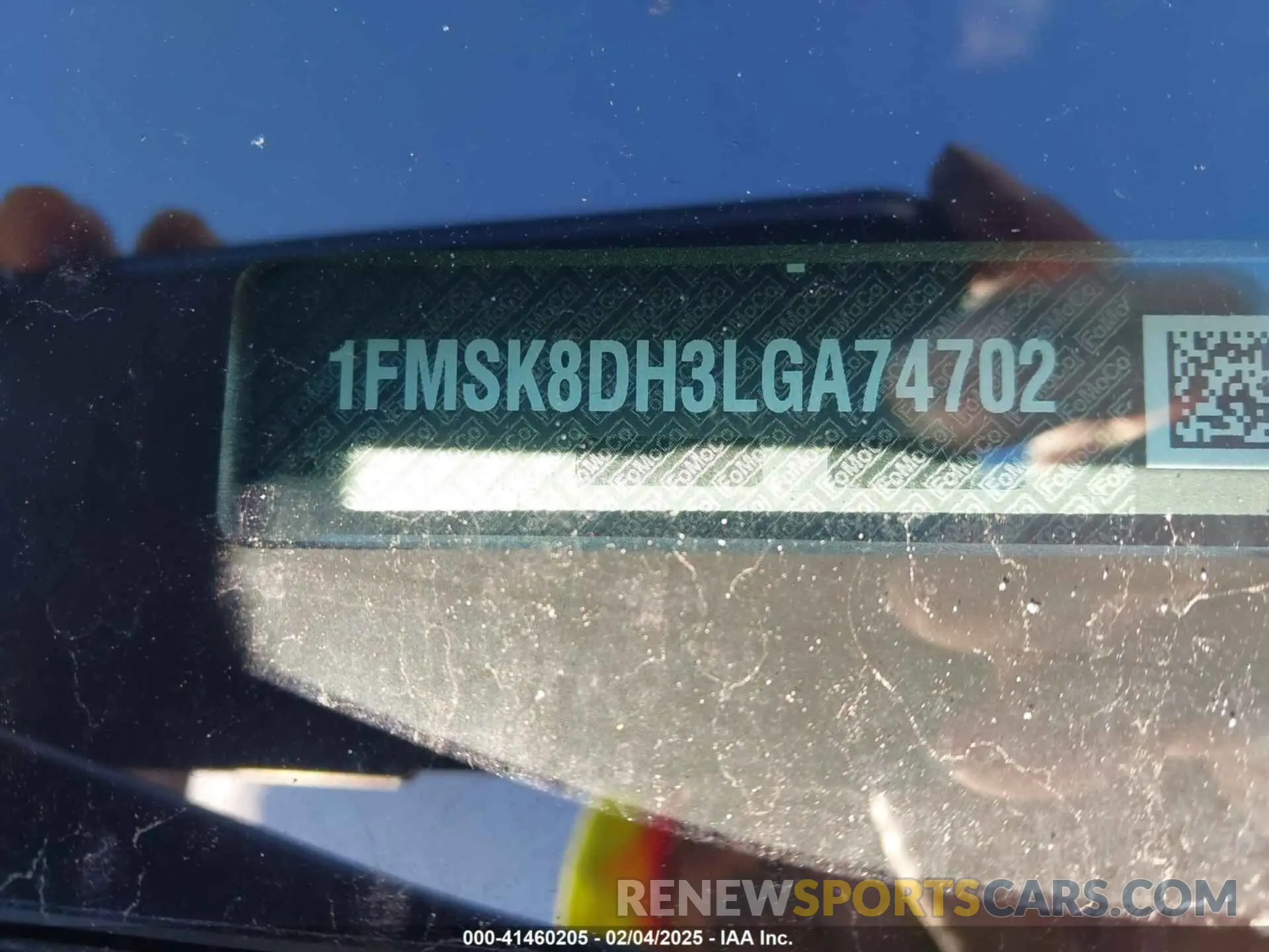 9 fotografías del automóvil dañado 1FMSK8DH3LGA74702 FORD EXPLORER 2020