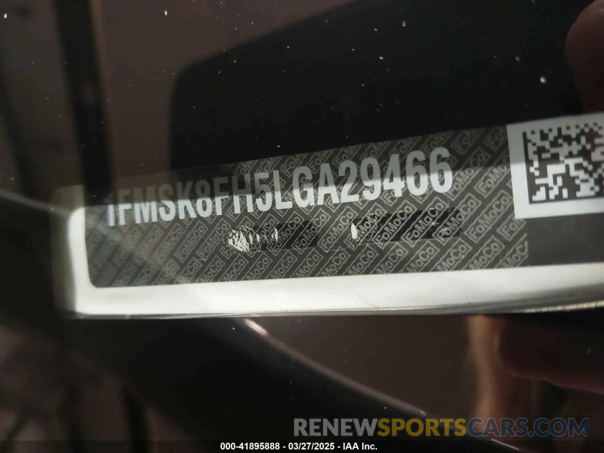 9 fotografías del automóvil dañado 1FMSK8FH5LGA29466 FORD EXPLORER 2020