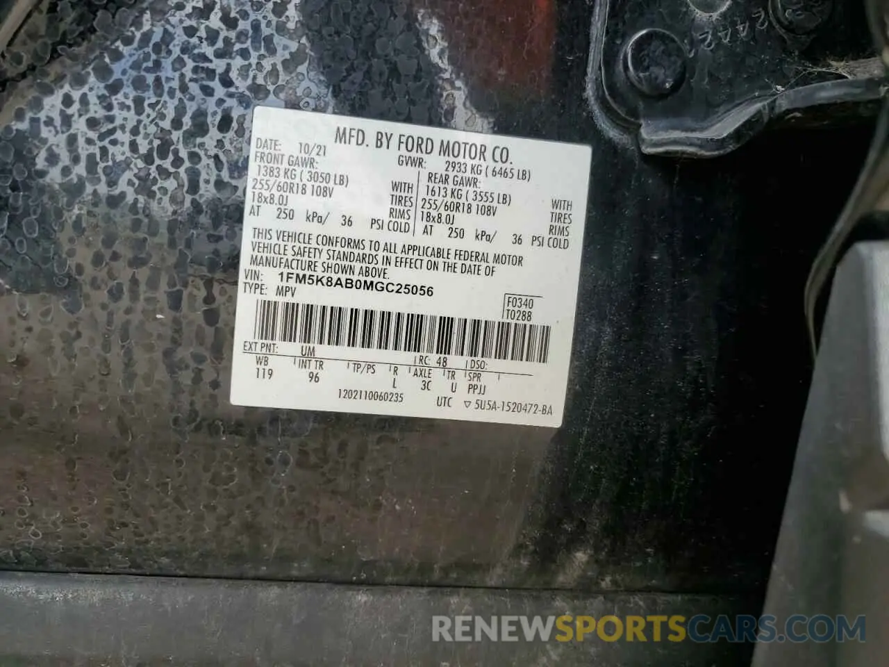14 fotografías del automóvil dañado 1FM5K8AB0MGC25056 FORD EXPLORER 2021