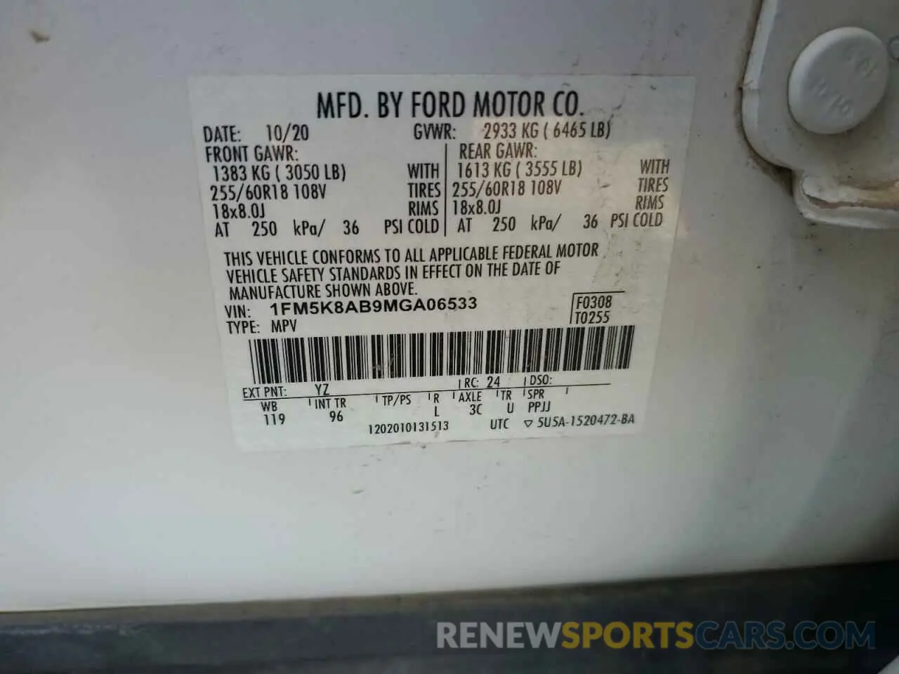 13 fotografías del automóvil dañado 1FM5K8AB9MGA06533 FORD EXPLORER 2021
