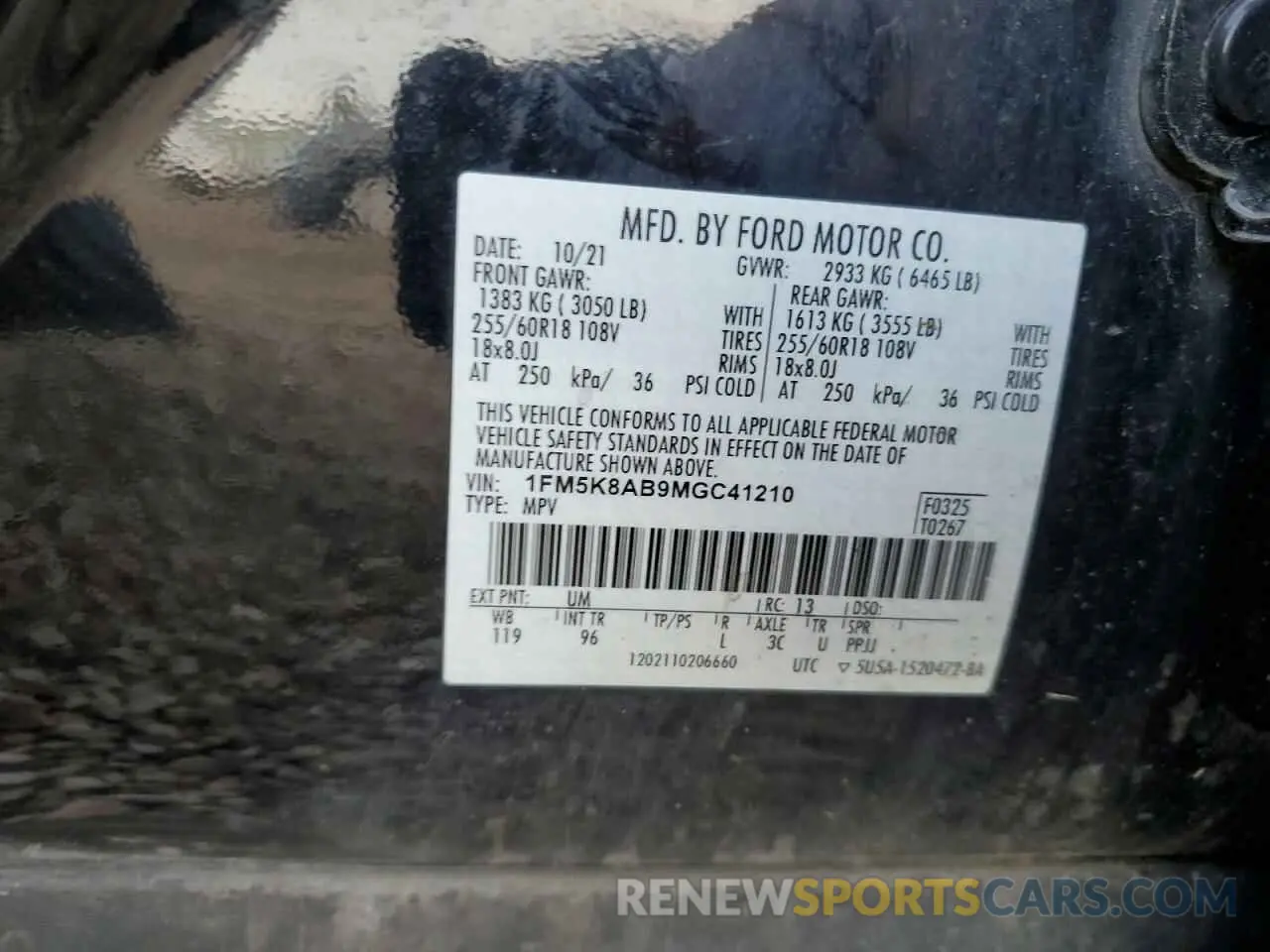 14 fotografías del automóvil dañado 1FM5K8AB9MGC41210 FORD EXPLORER 2021