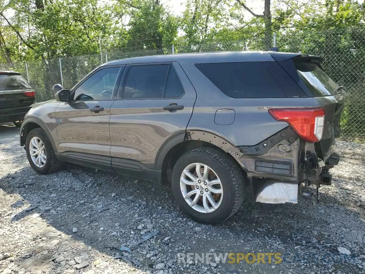 2 fotografías del automóvil dañado 1FM5K8ABXMGB83348 FORD EXPLORER 2021