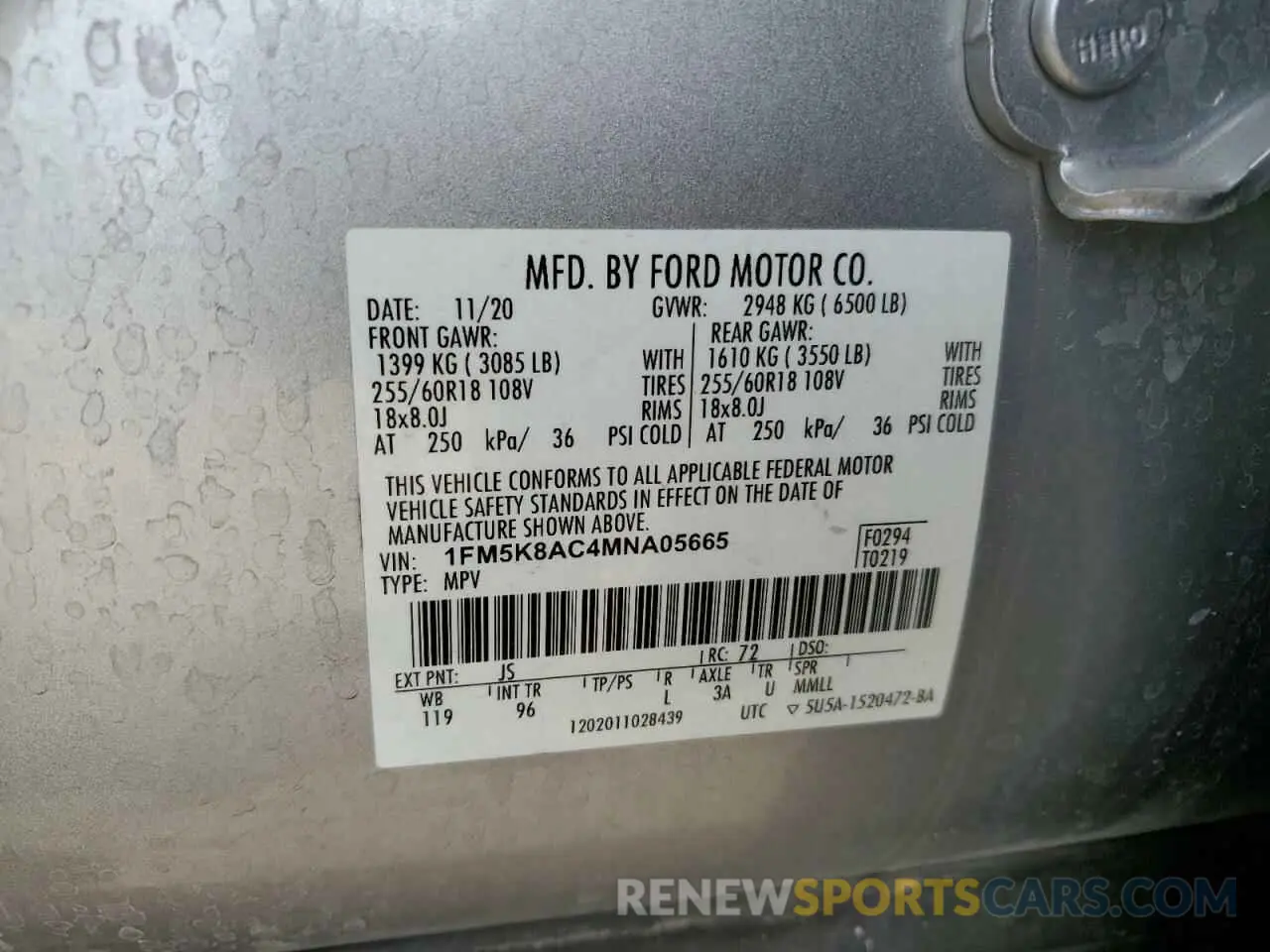 13 fotografías del automóvil dañado 1FM5K8AC4MNA05665 FORD EXPLORER 2021