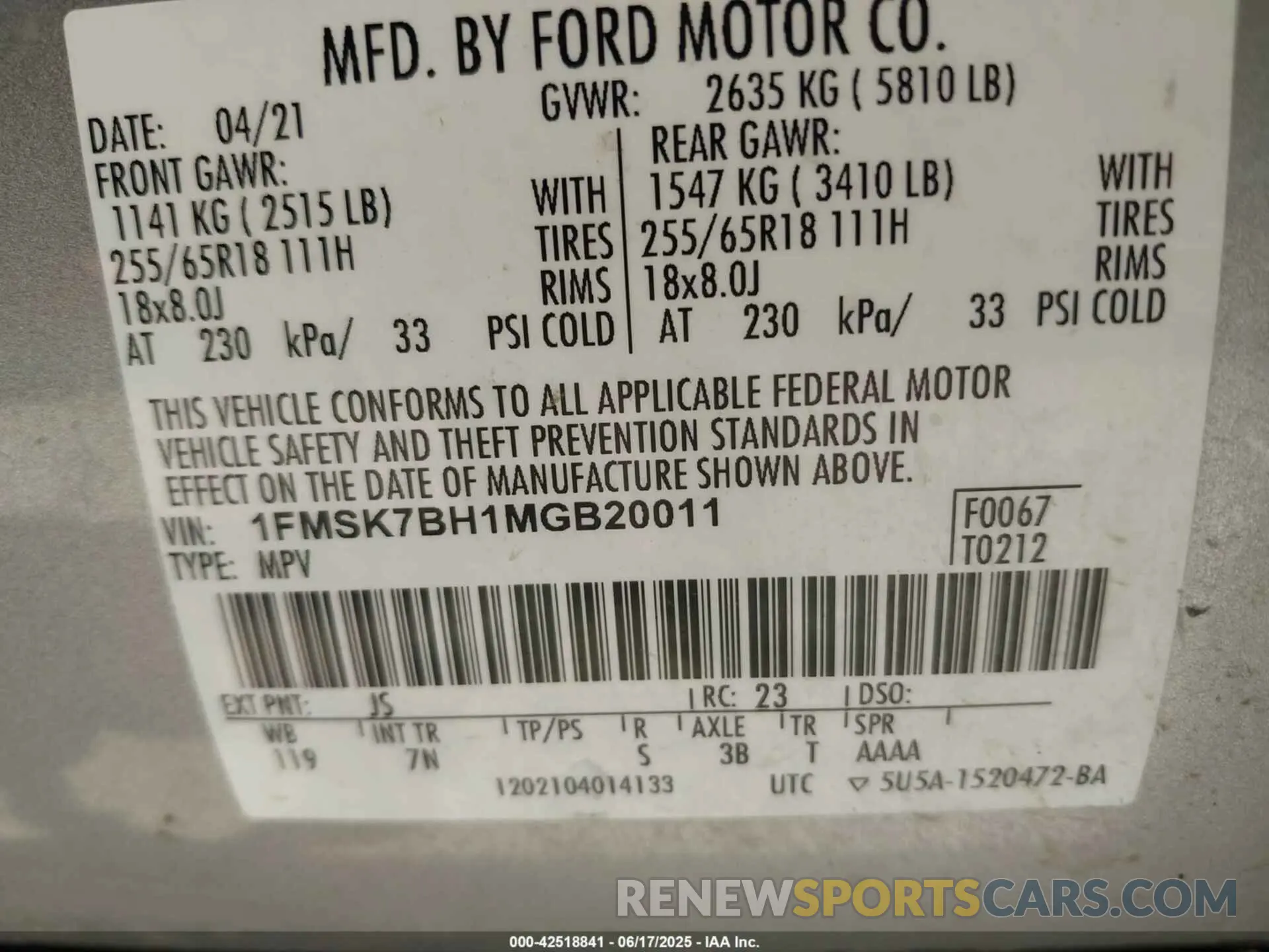9 fotografías del automóvil dañado 1FMSK7BH1MGB20011 FORD EXPLORER 2021