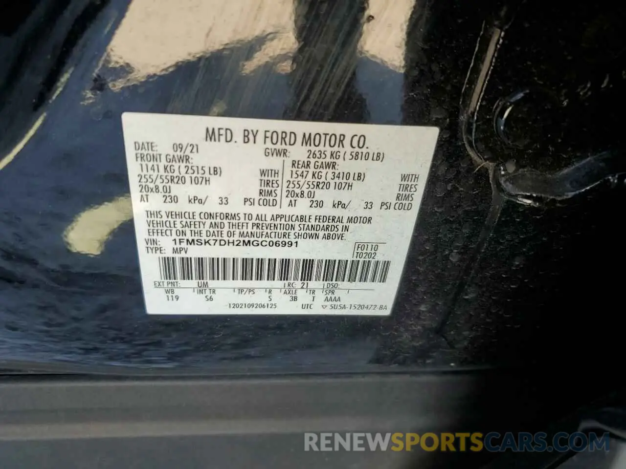 15 fotografías del automóvil dañado 1FMSK7DH2MGC06991 FORD EXPLORER 2021