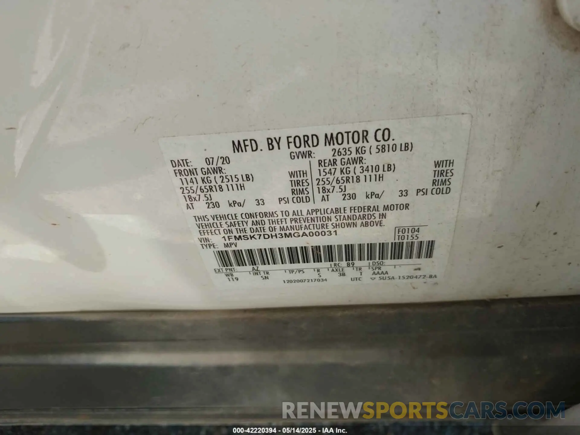 9 fotografías del automóvil dañado 1FMSK7DH3MGA00031 FORD EXPLORER 2021