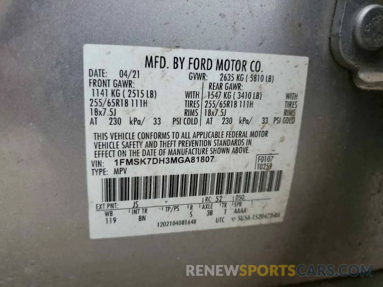 12 fotografías del automóvil dañado 1FMSK7DH3MGA81807 FORD EXPLORER 2021