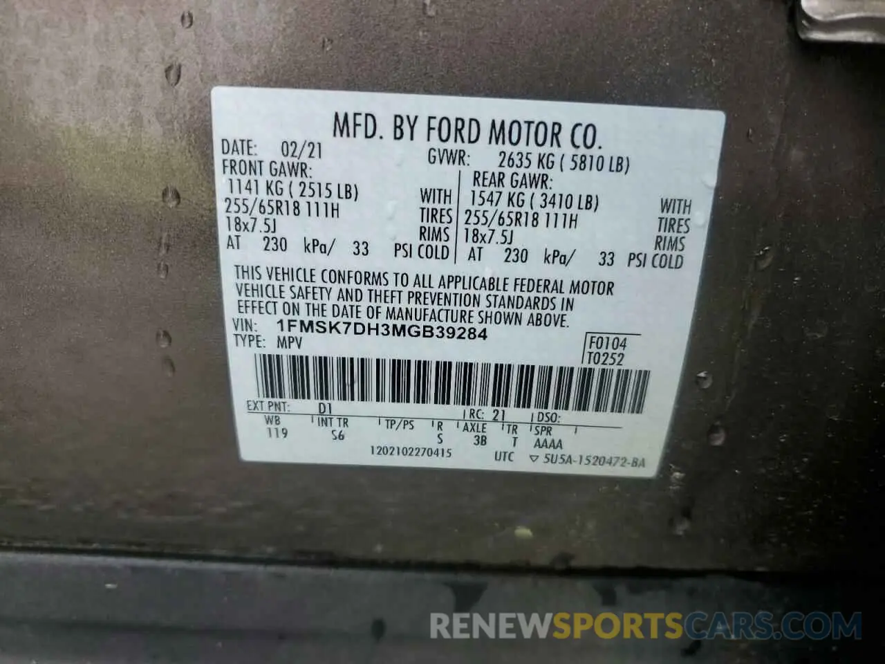 12 fotografías del automóvil dañado 1FMSK7DH3MGB39284 FORD EXPLORER 2021