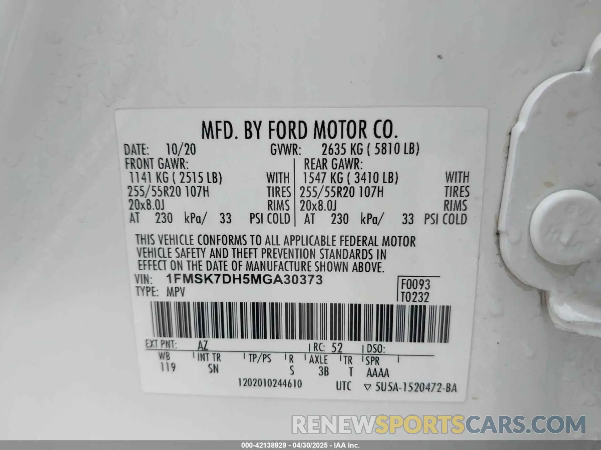 9 fotografías del automóvil dañado 1FMSK7DH5MGA30373 FORD EXPLORER 2021