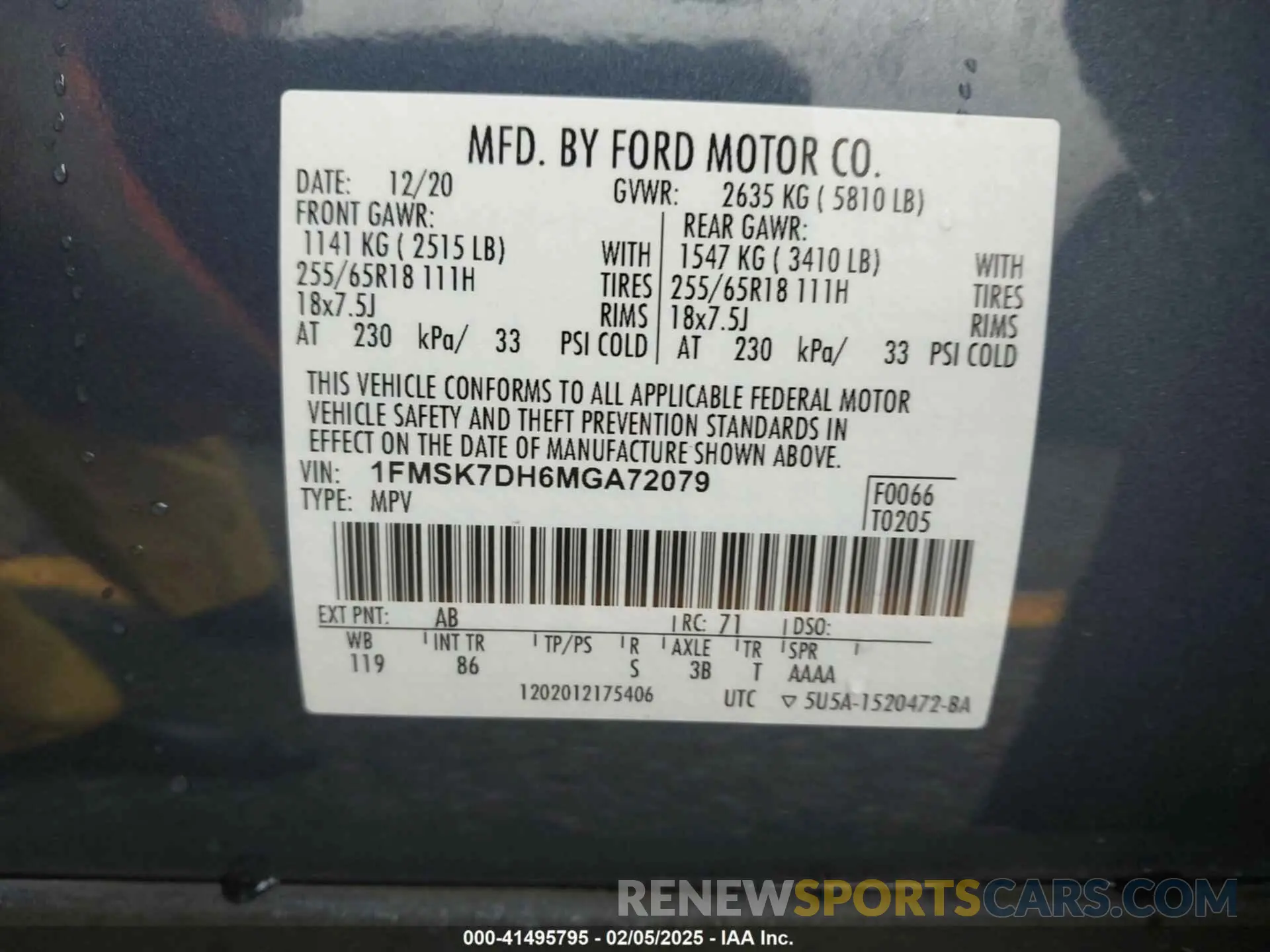 9 fotografías del automóvil dañado 1FMSK7DH6MGA72079 FORD EXPLORER 2021