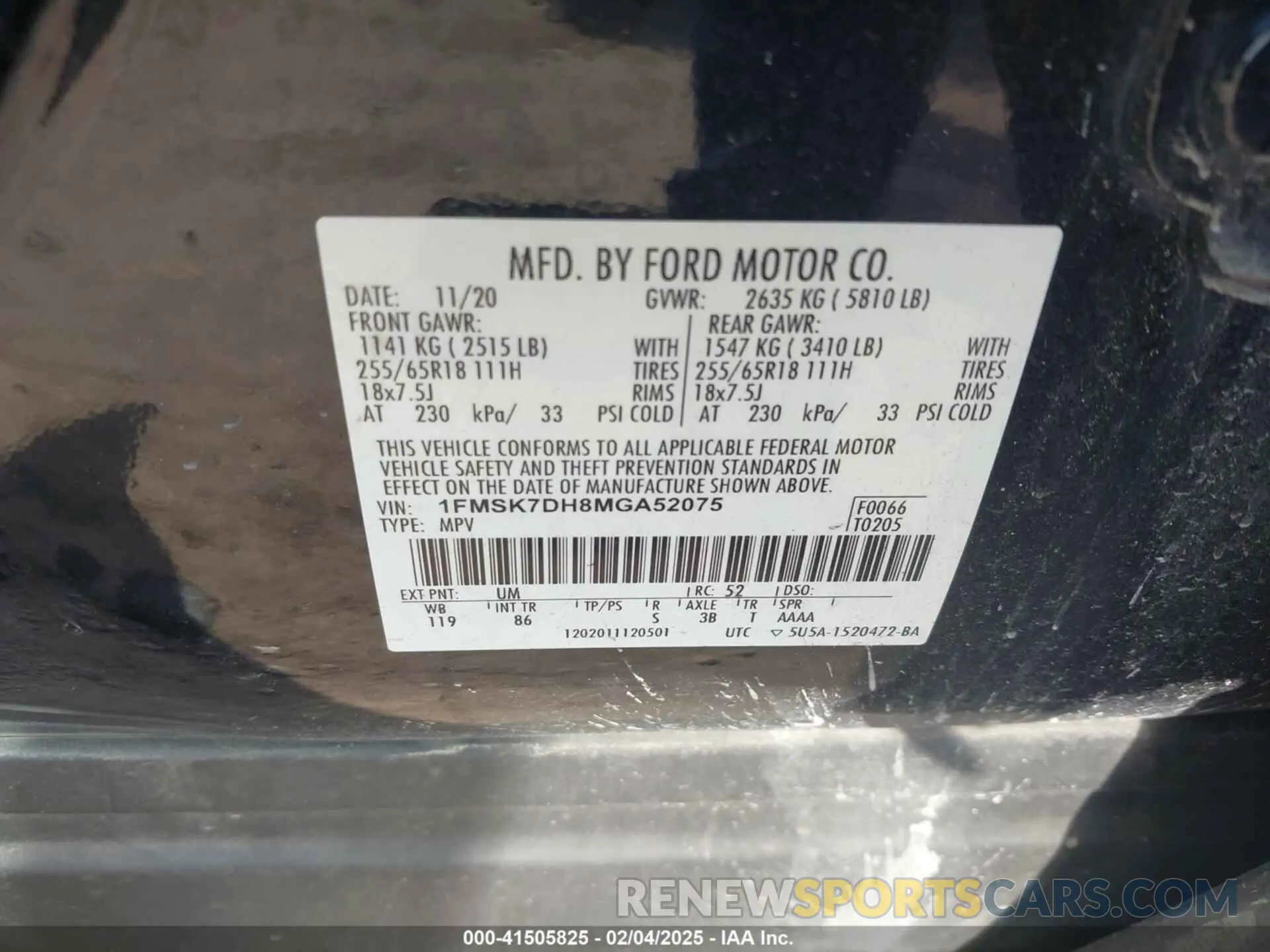 9 fotografías del automóvil dañado 1FMSK7DH8MGA52075 FORD EXPLORER 2021