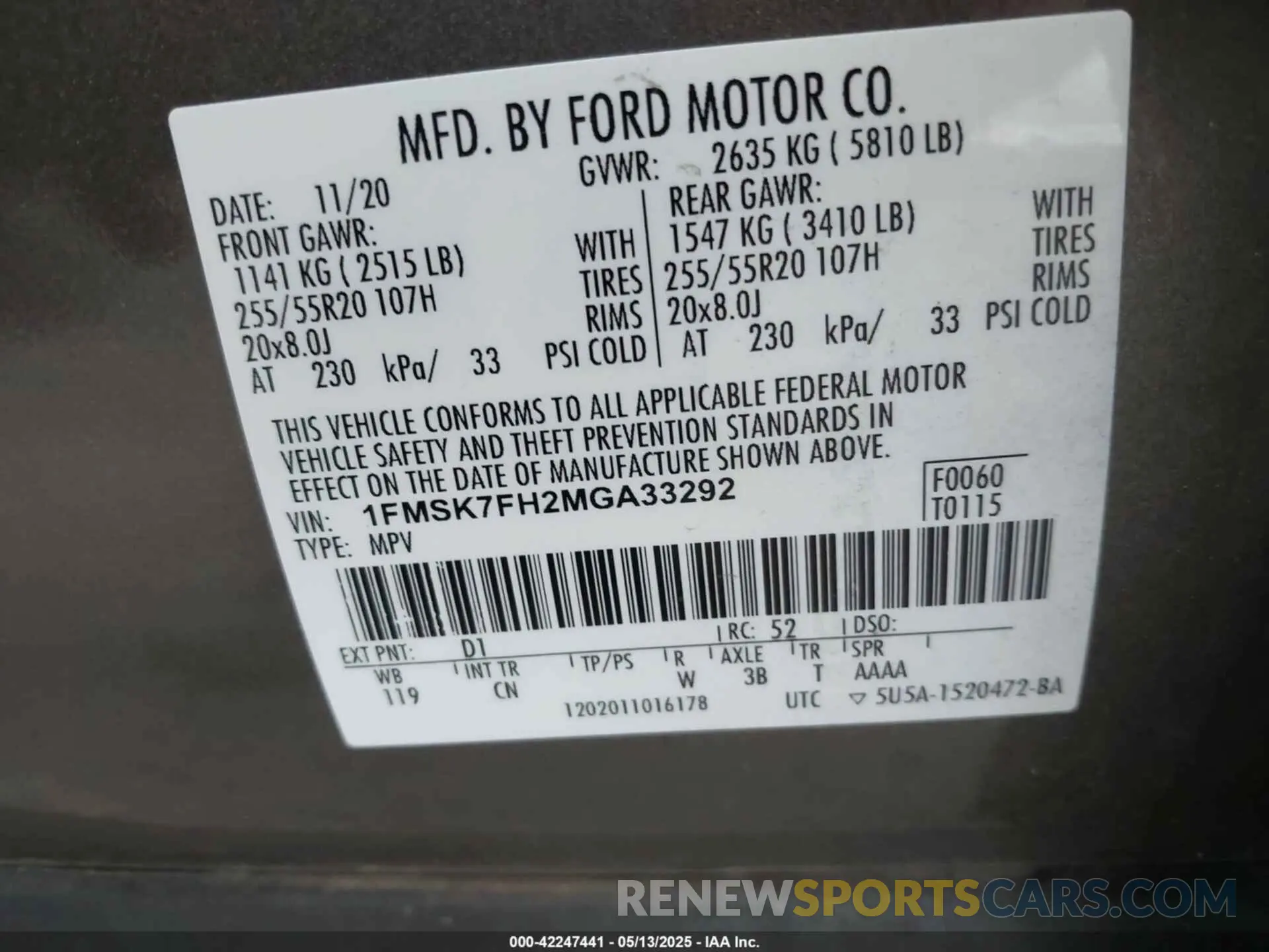 9 fotografías del automóvil dañado 1FMSK7FH2MGA33292 FORD EXPLORER 2021