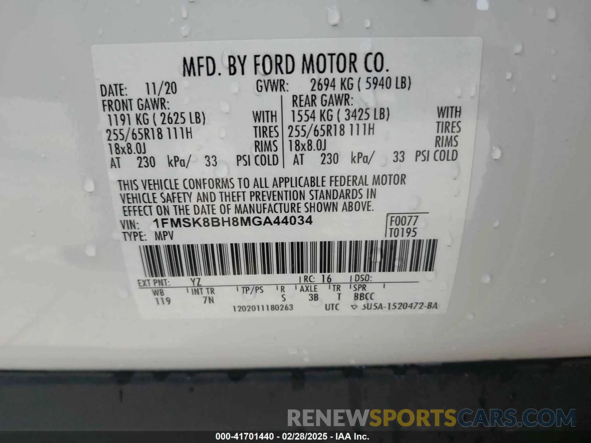 9 fotografías del automóvil dañado 1FMSK8BH8MGA44034 FORD EXPLORER 2021