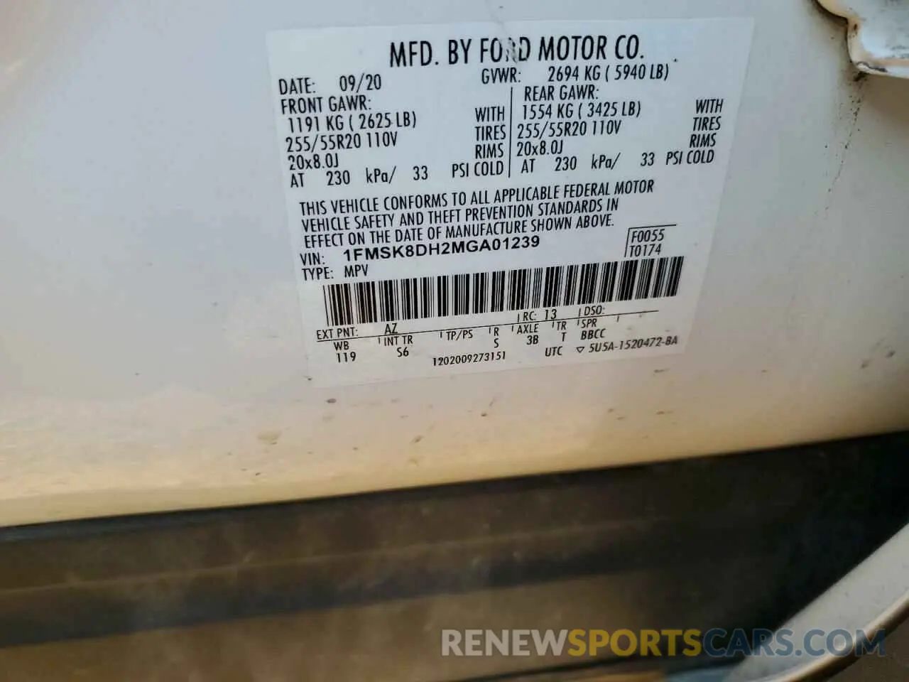 14 fotografías del automóvil dañado 1FMSK8DH2MGA01239 FORD EXPLORER 2021