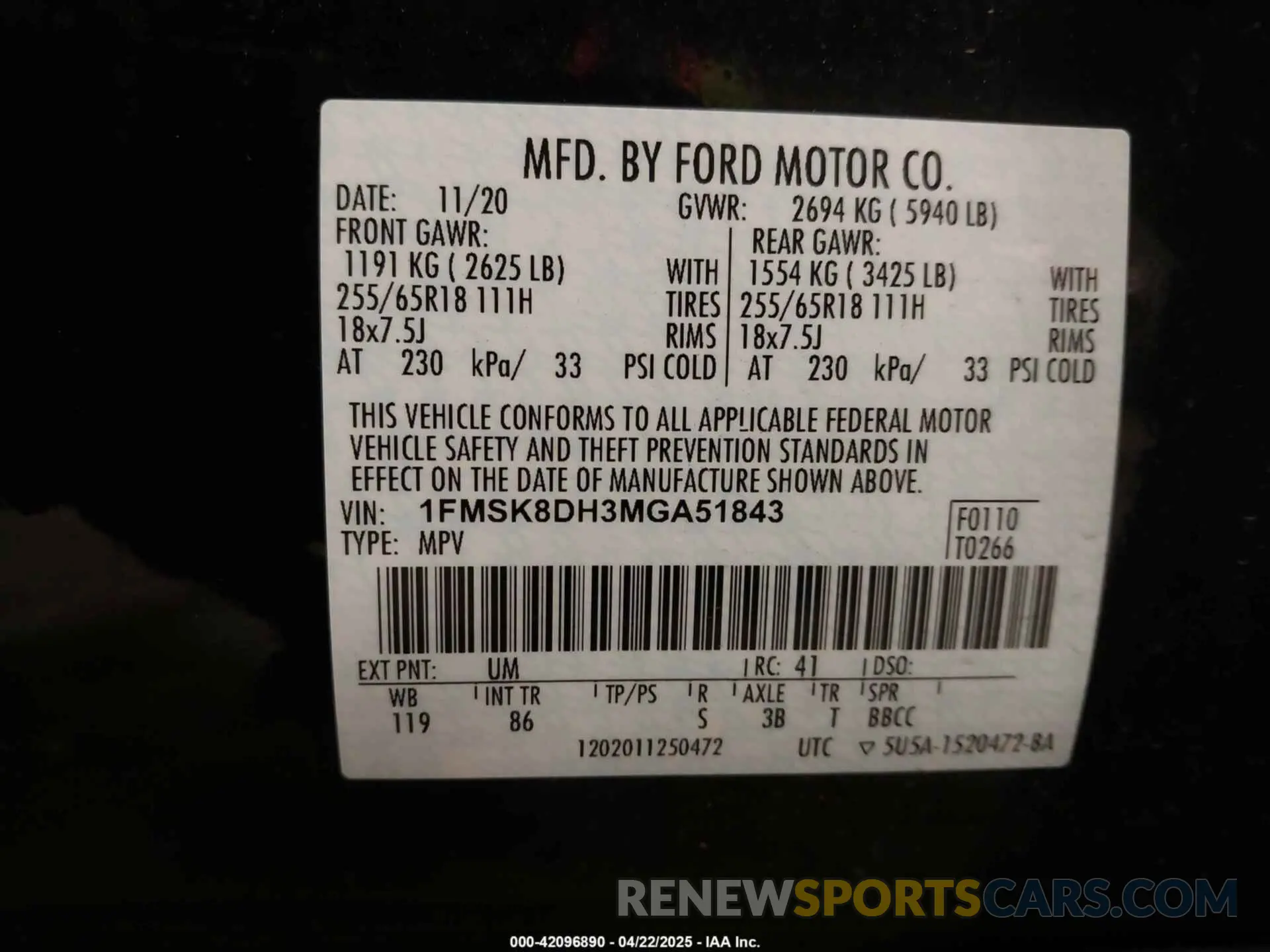 9 fotografías del automóvil dañado 1FMSK8DH3MGA51843 FORD EXPLORER 2021