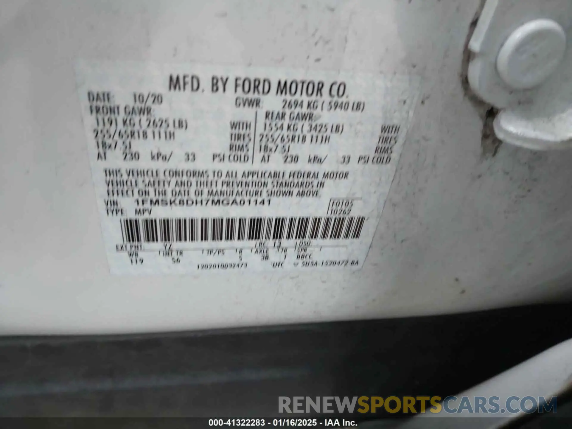 9 fotografías del automóvil dañado 1FMSK8DH7MGA01141 FORD EXPLORER 2021