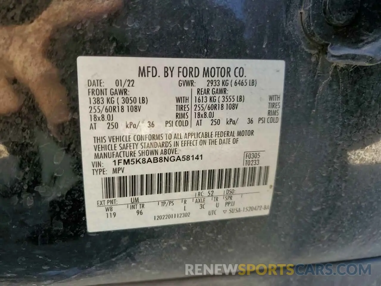 14 fotografías del automóvil dañado 1FM5K8AB8NGA58141 FORD EXPLORER 2022