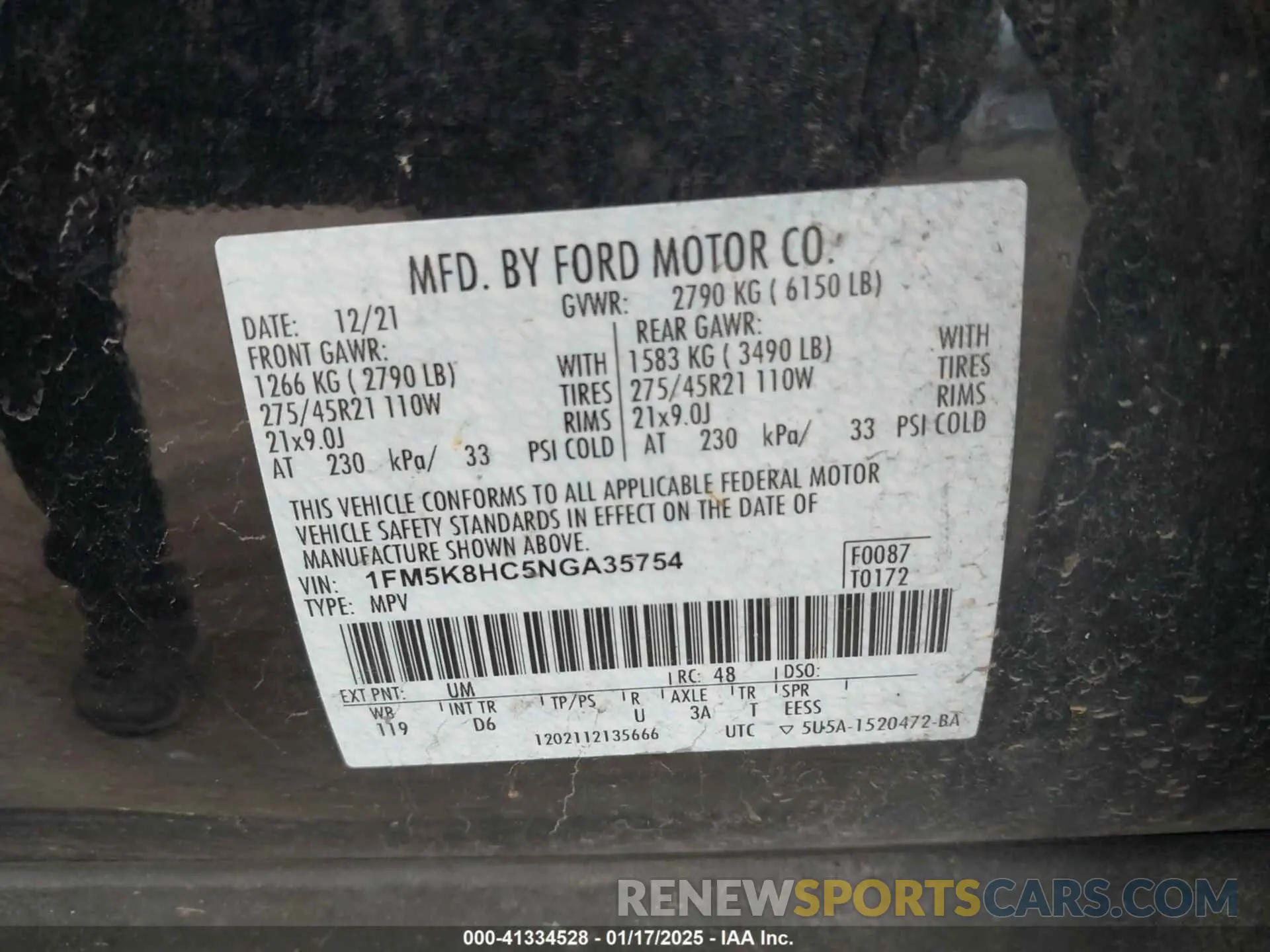 9 fotografías del automóvil dañado 1FM5K8HC5NGA35754 FORD EXPLORER 2022