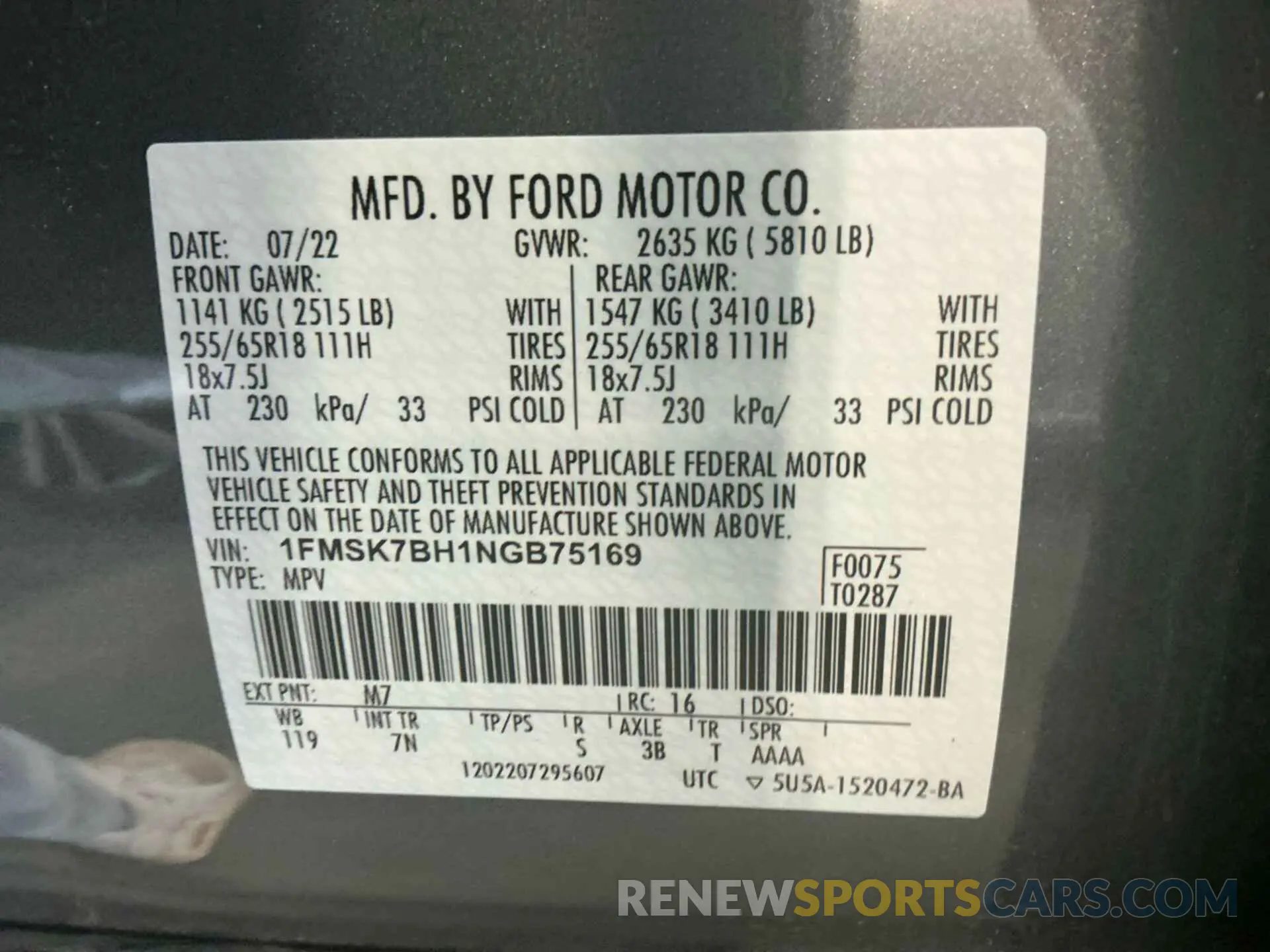 25 fotografías del automóvil dañado 1FMSK7BH1NGB75169 FORD EXPLORER 2022