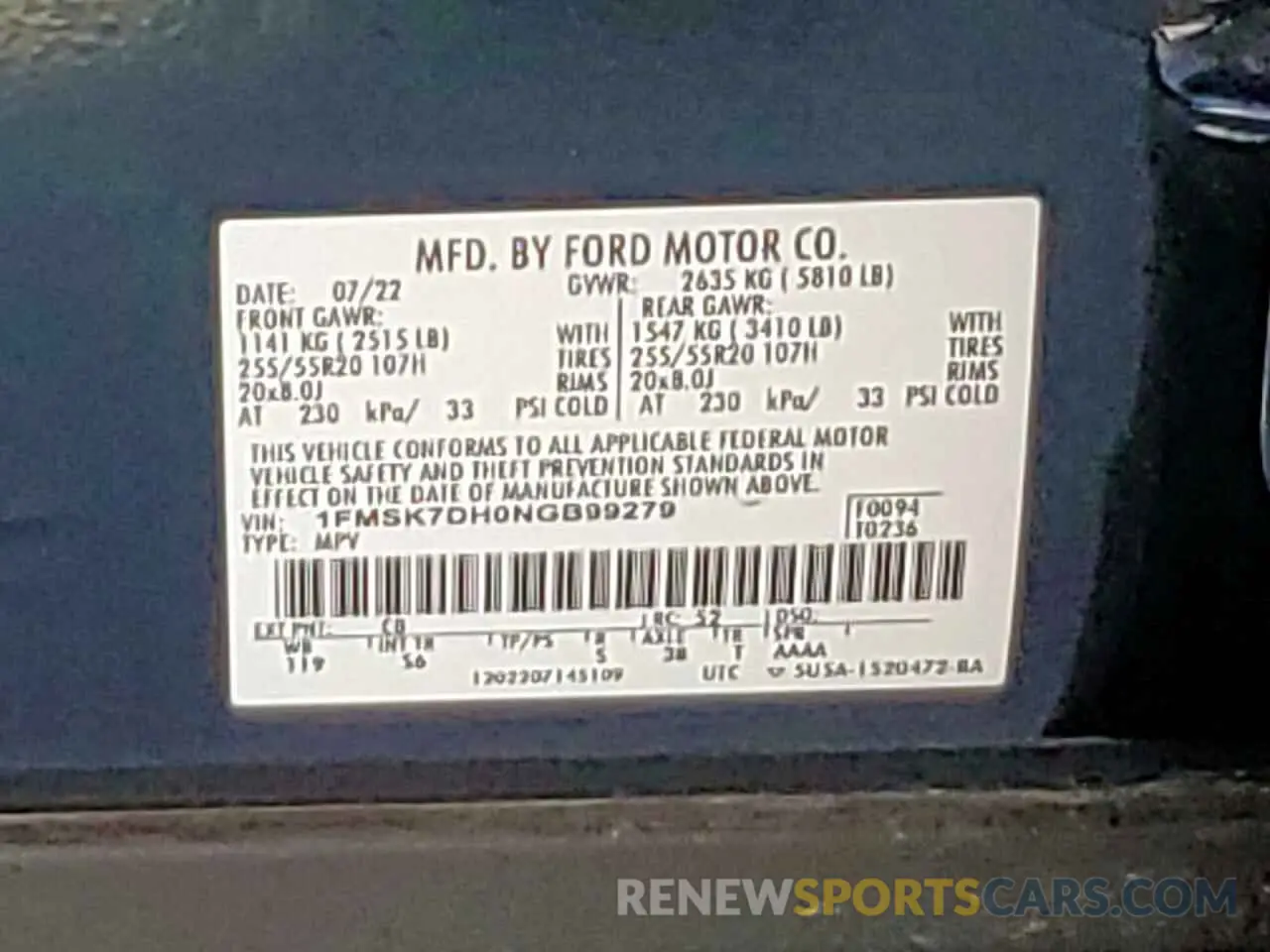 13 fotografías del automóvil dañado 1FMSK7DH0NGB99279 FORD EXPLORER 2022