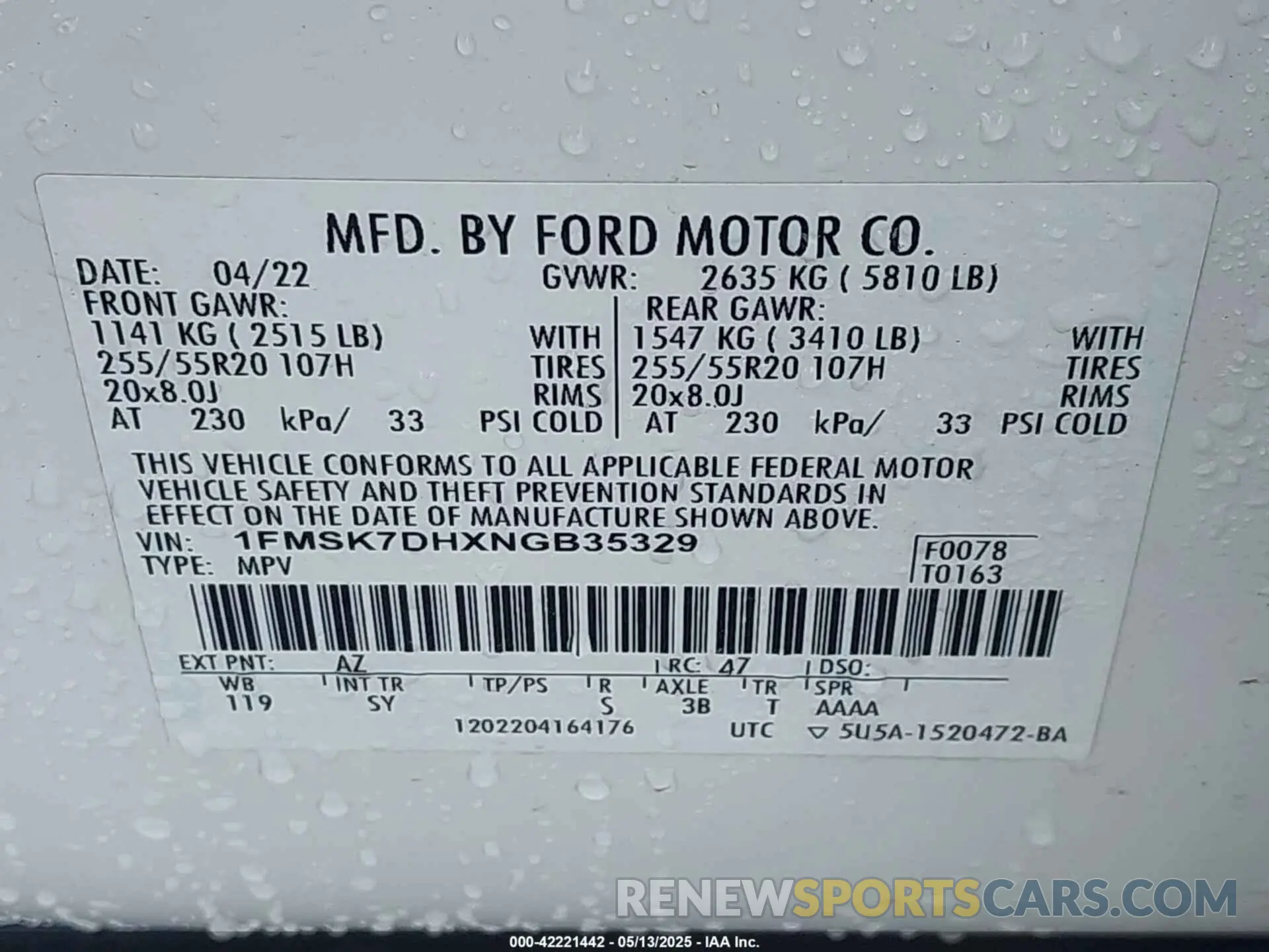9 fotografías del automóvil dañado 1FMSK7DHXNGB35329 FORD EXPLORER 2022