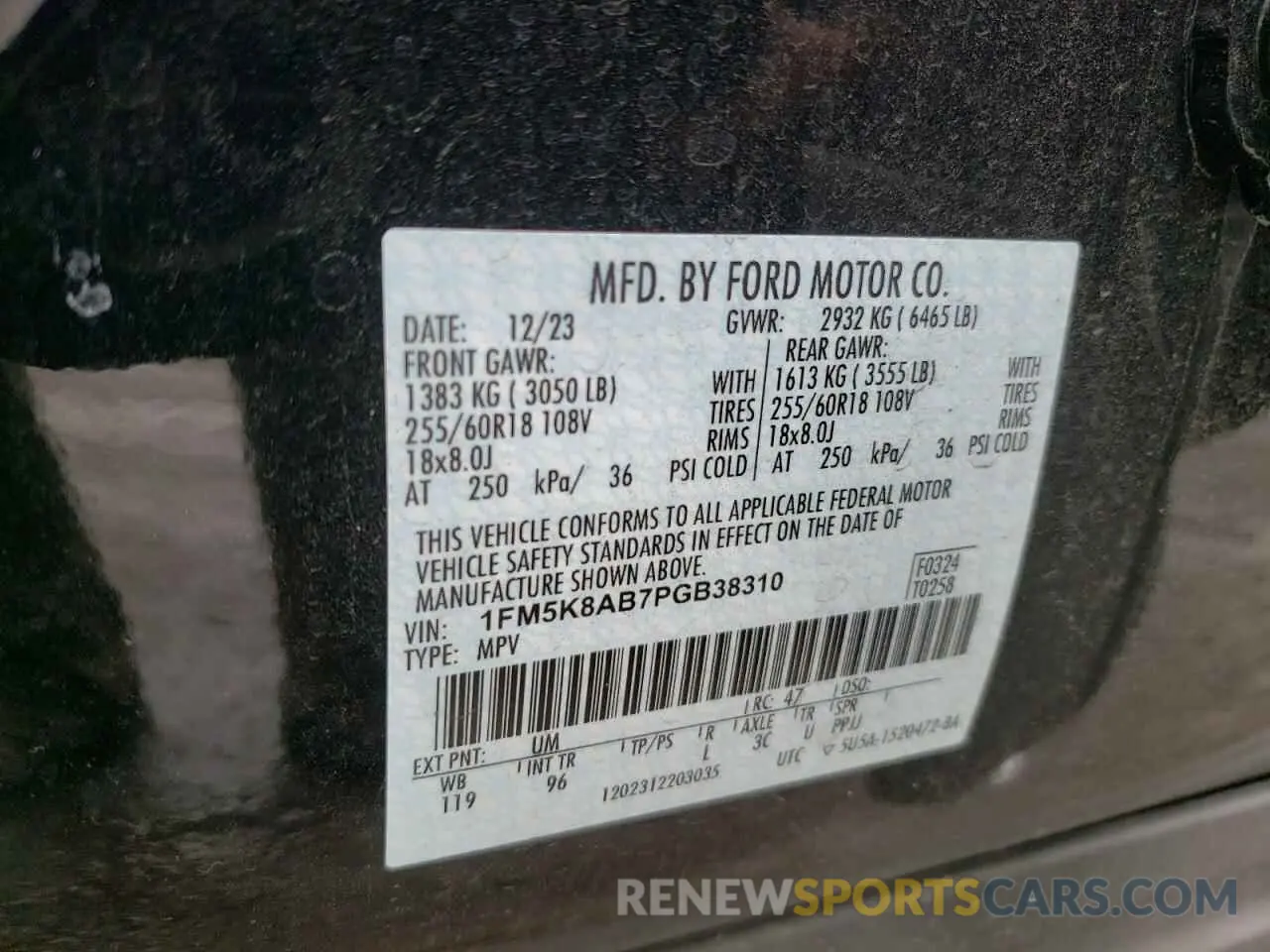 13 fotografías del automóvil dañado 1FM5K8AB7PGB38310 FORD EXPLORER 2023