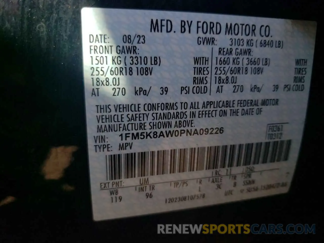 14 fotografías del automóvil dañado 1FM5K8AW0PNA09226 FORD EXPLORER 2023